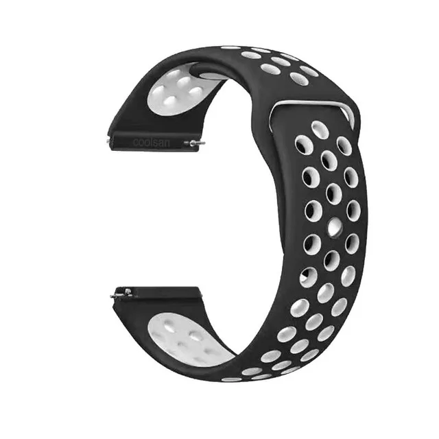 black-white 22 мм ремешок для samsung Galaxy Watch 46 мм gear S3 Frontier Ремешок Браслет Силиконовый ремешок для часов huawei GT ремешок gear S 3 46 мм - Цвет: black-white
