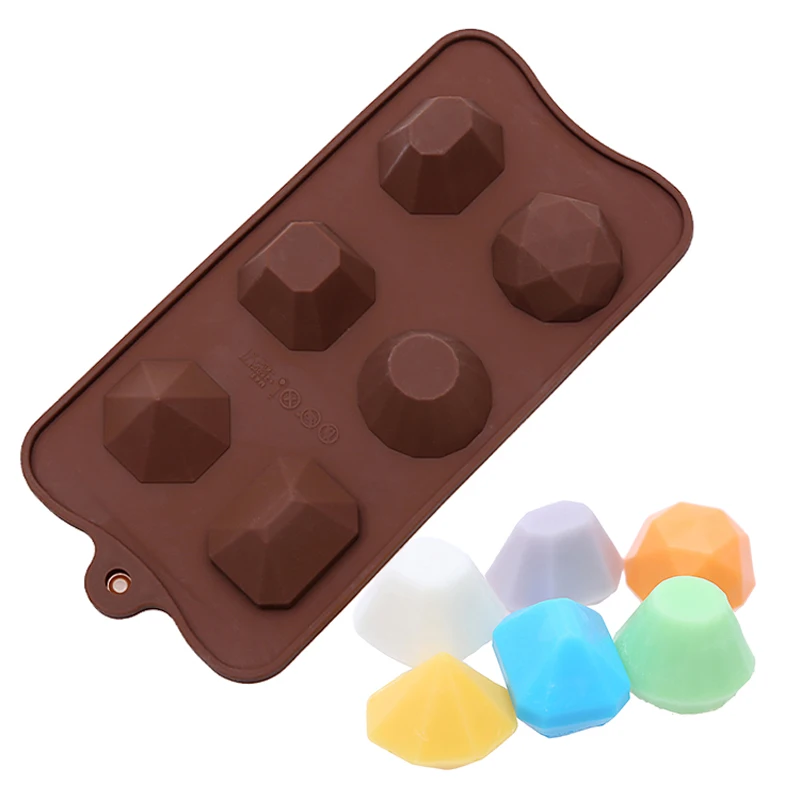 Бесплатная доставка 6 алмазных шоколадных форм инструменты для приготовления