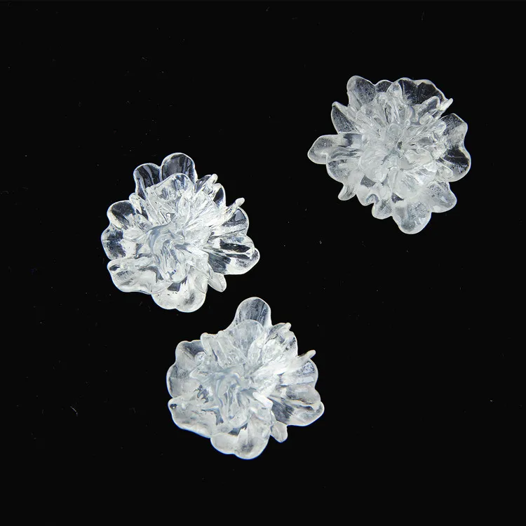 

New style 50pcs/lot transparent cartoon flowers shape resin florals diy jewelry earring/garment pendant accessory