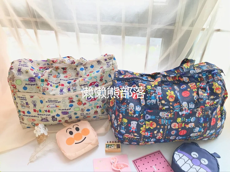 

IVYYE 1PCS 40CM Anpanman Fashion Anime Portable Travel Bag Reusable Tote Foldable Handbags Luggage Pouch Storage Bags NEW