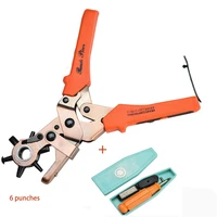 revolving punching stitching plier punch tool round hole perforator for leather strap watch band belt hollow punche