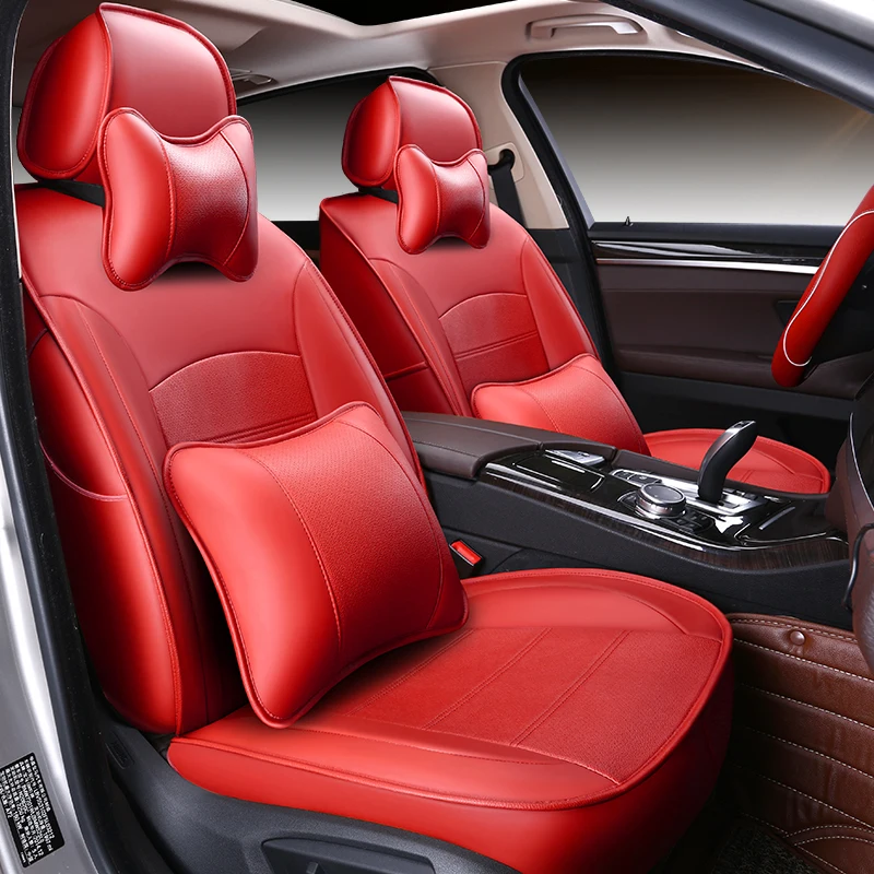 (Передние + задние) Специальные кожаные чехлы на сиденья для peugeot все модели 205 307 206