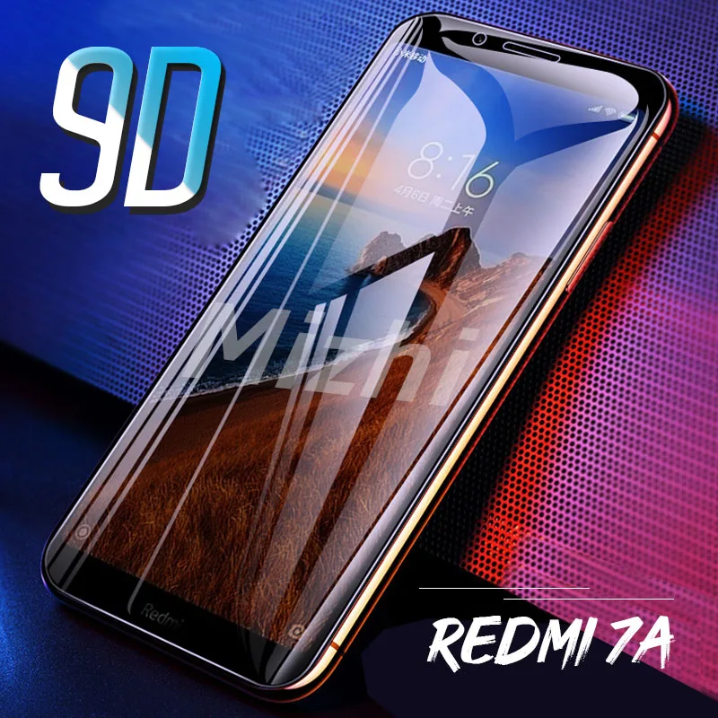 Защитное стекло 9D закаленное для Xiaomi Redmi 7A Note 7 Pro 6A 6 A A6 A7|Защитные стёкла и плёнки