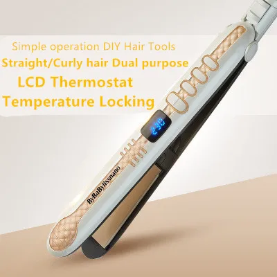 2 IN 1 Professional Hair Straightener Ceramic LED Display Iron Curler Curling Wand Styling Tools B01 | Красота и здоровье