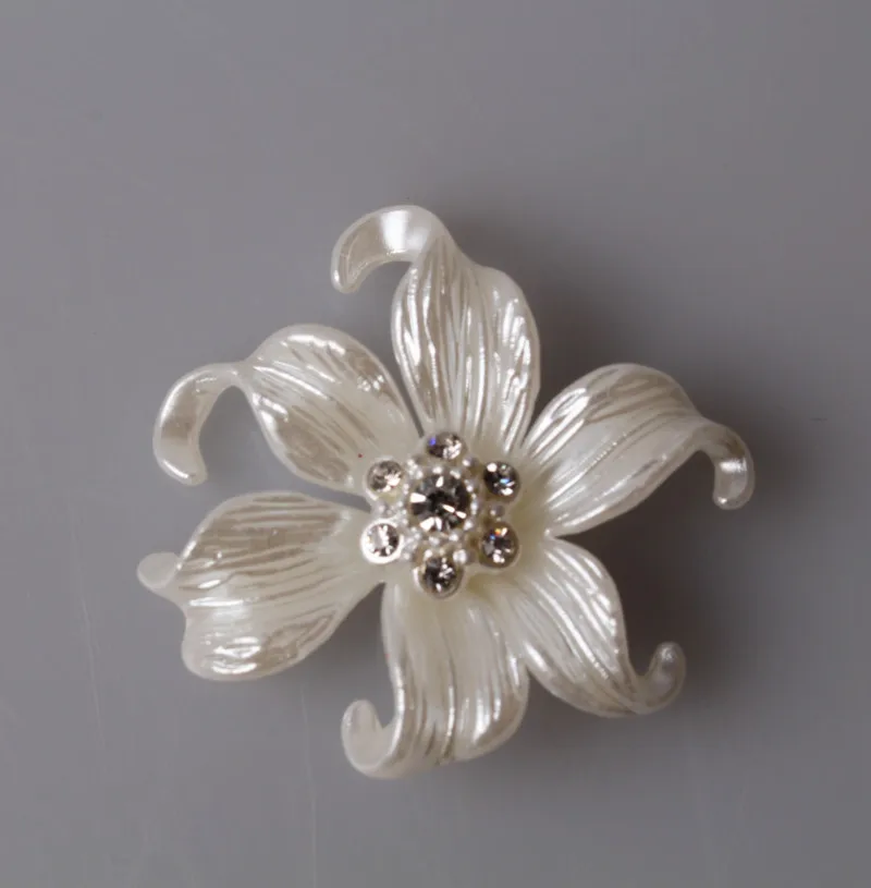 42 MM Beautiful Fashion Brooch Diy Flower Imitation Brooches Material Scarf Jewelry DIY Accessories 20Pcs/Lot MYQB010 | Украшения и