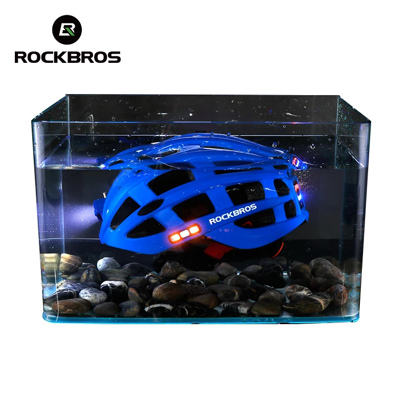 ROCKBROS светильник шлем Водонепроницаемый USB Перезаряжаемые интегрированный MTB