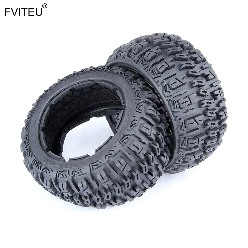 

FVITEU Rubber Rear Knobby Tire set Fit 1/5 HPI Baja 5B SS Rovan King Motor