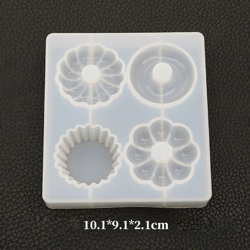 

Free shipping Doughnut Cake Flower Leaves Pendant Mold UV Resin Silicone Mold Jewelry Making