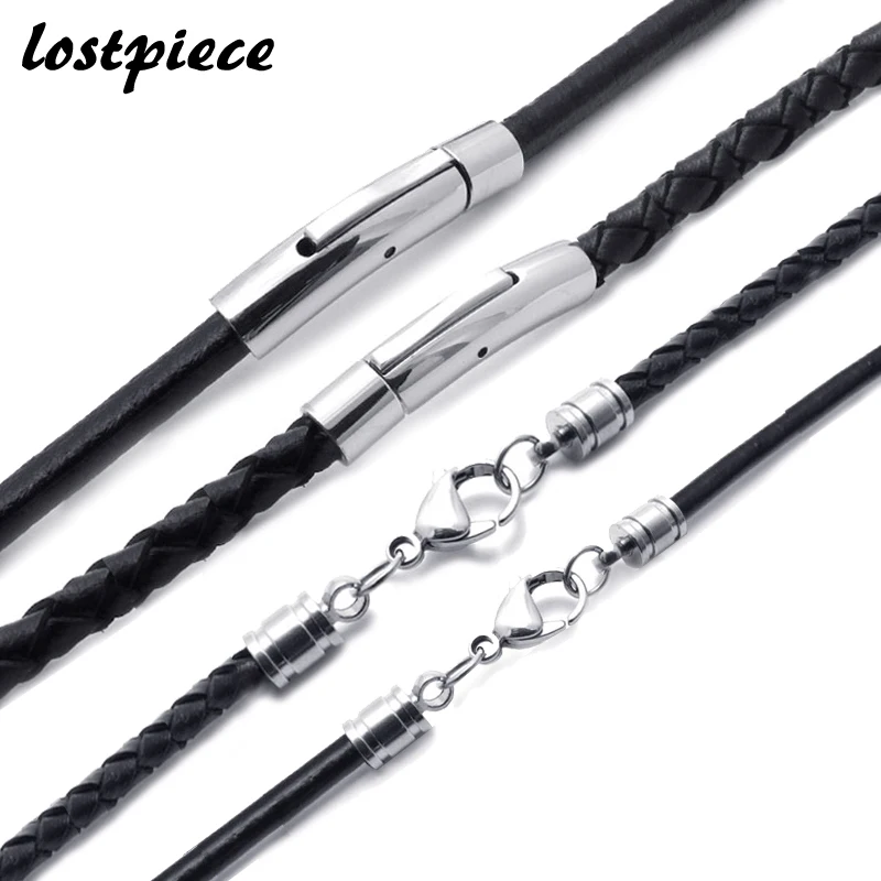 Lostpiece черный из натуральной кожи Цепочки и ожерелья для Для мужчин Jewelry