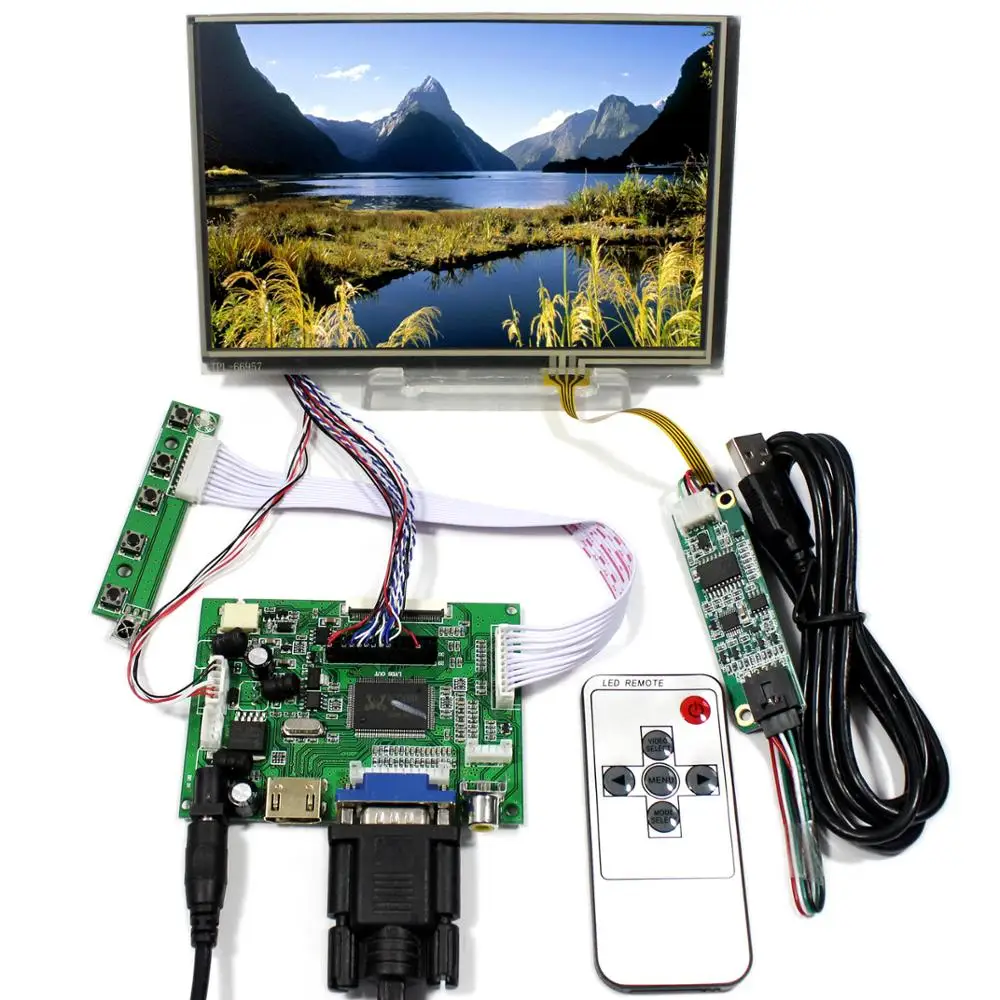 HD MI VGA 2AV Remote LCD Controller Board VS-TY2662-V1+7inch 1280x800 N070ICG-LD1 IPS LCD With Touch panel
