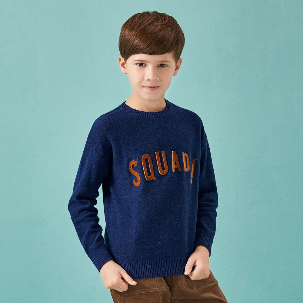 Свитер балабала для мальчиков демисезонный хлопок пряжа Детский свитер размеров