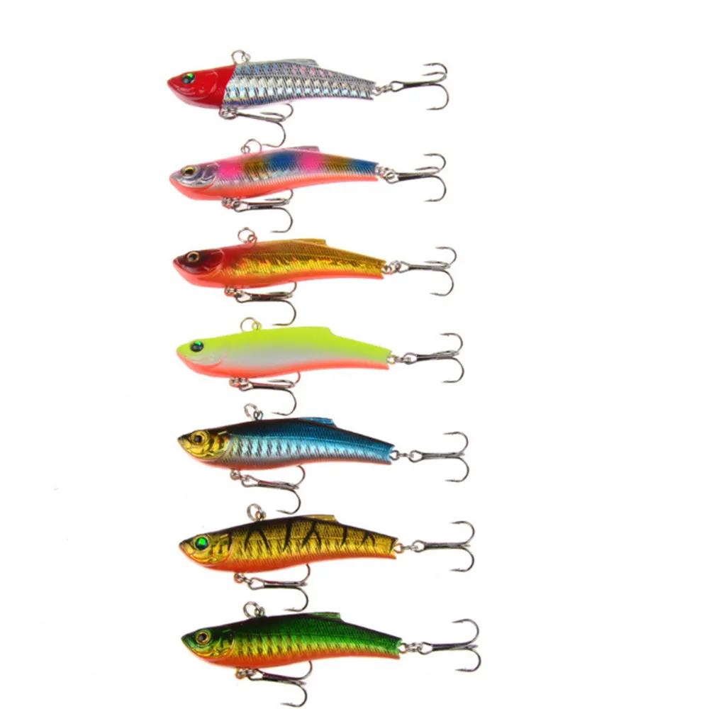 

1pcs VIB Winter Ice Sea Fishing Lures 7cm/18.4g Hard Crankbait Wobblers Artificial 7 Colors Trolling Carp Fishing Accessories