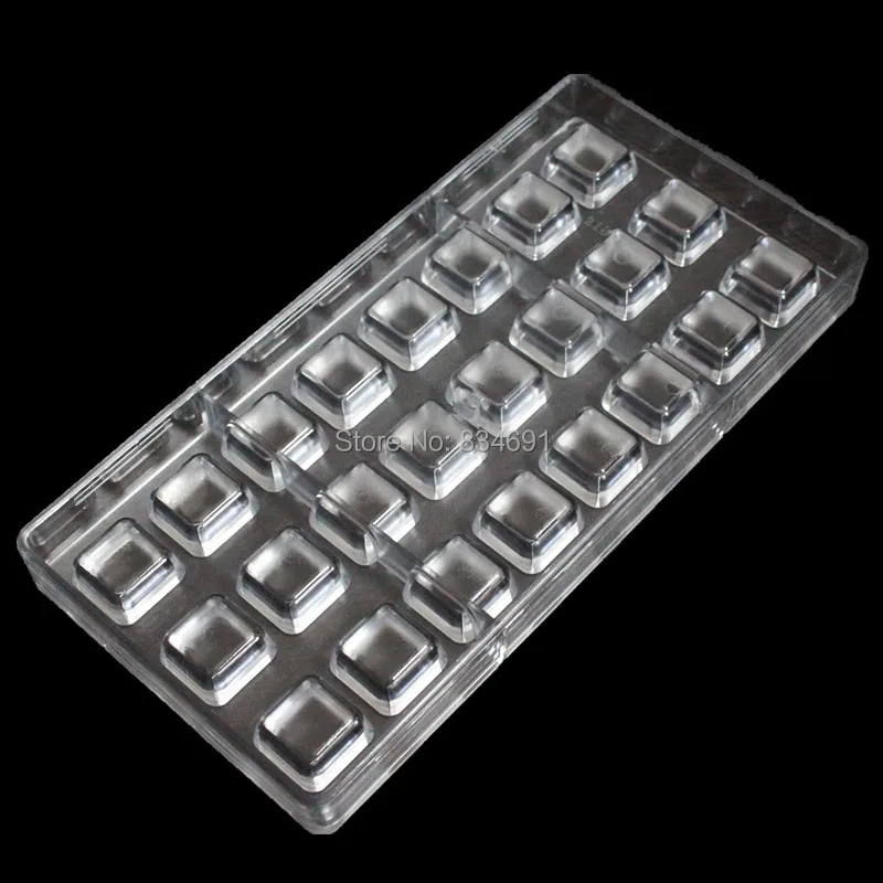 24 полостей квадратная шоколадная форма из поликарбоната конфеты лоток Желе