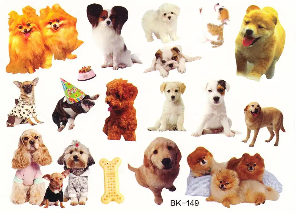 6 шт./партия временная татуировка с изображением собак рыбок суперменов птиц