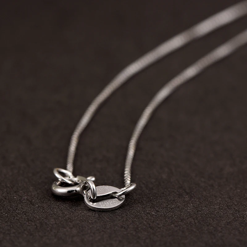 Ожерелье из серебра 925 пробы с тонкой цепочкой длиной 35 80 см|chain necklace|necklace womenbox chain |