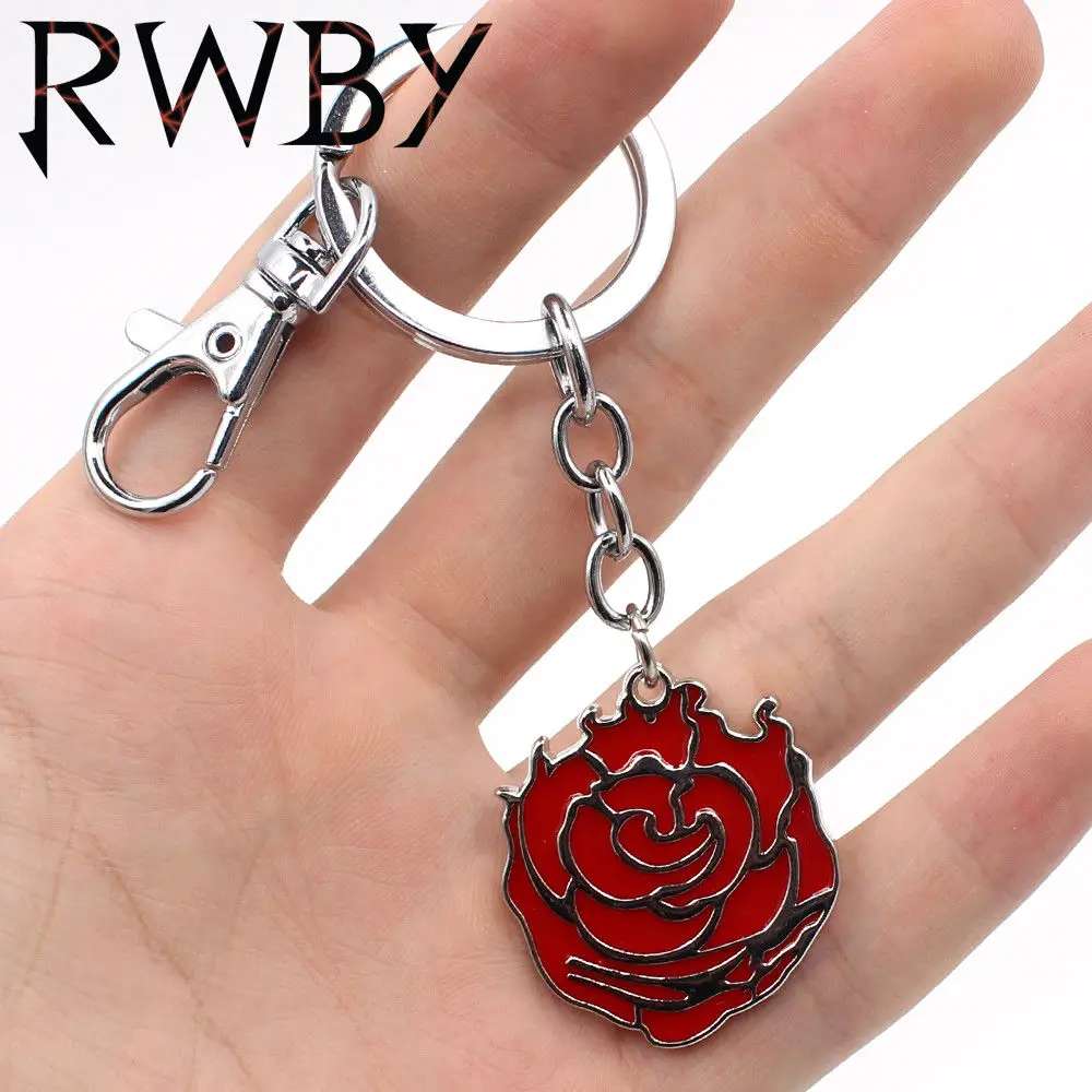 OHCOMICS RWBY рубиновый розовый красный металлический брелок для ключей цветок костюм