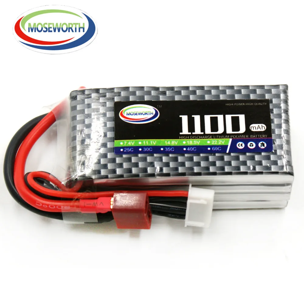 Аккумулятор Lipo 4S 14 8 в 1100 мАч 30C для игрушек с дистанционным управлением
