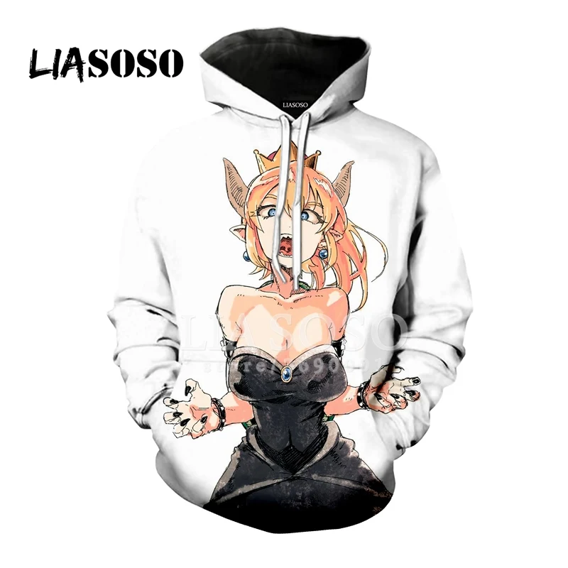 LIASOSO 3D принт для женщин и мужчин Аниме Сексуальная девушка Bowsette темная принцесса