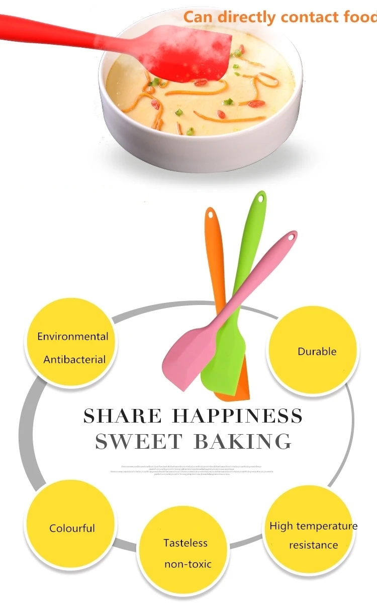 Силиконовые лопатки для выпечки торт декоративные скребки термостойкие гибкий