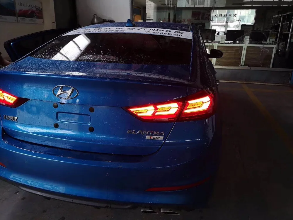 Новый продукт задний фонарь для Hyundai Elantra 2017 2018 светодиодный сигнал DRL фонарь|Фара