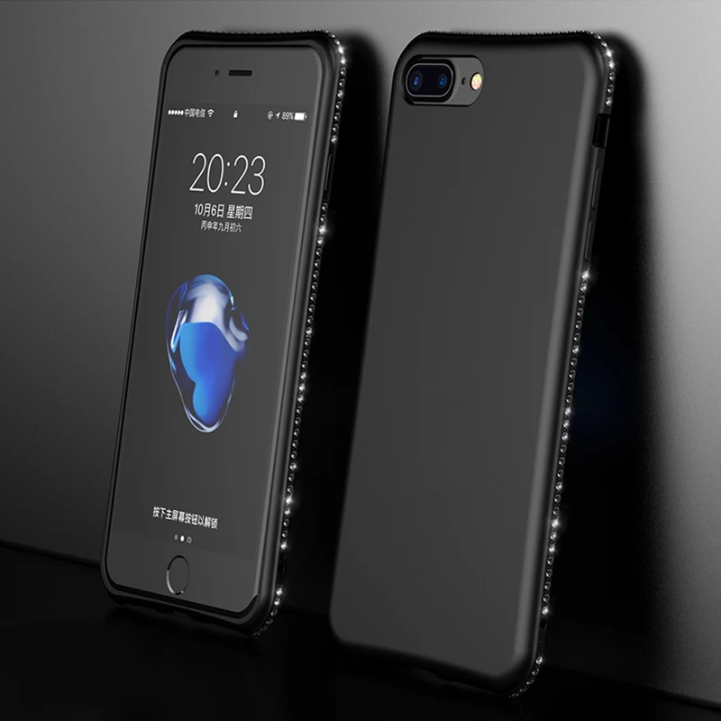 SIXEVE Блестящий 3D чехол со стразами для iPhone 8 7 Plus 6 S X прекрасный силиконовый девочек