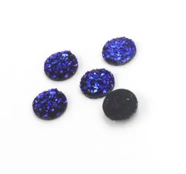 19 Jaymaxi 10 мм AB Цвет Druzy камень смола круглая плоская спина, кабошон для DIY украшения ювелирных изделий на заказ многоцветный 100 шт./лот - Цвет: 19