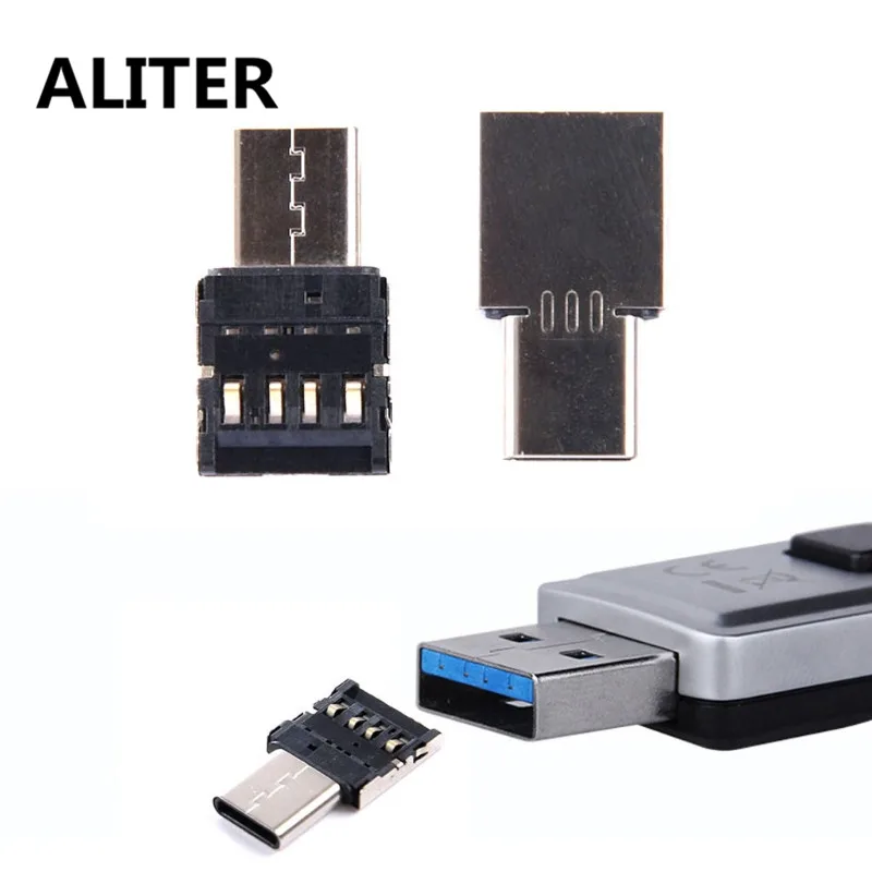 ALITER Тип C к USB OTG разъем адаптер для USB флэш-накопитель S8 Note8 Android телефон