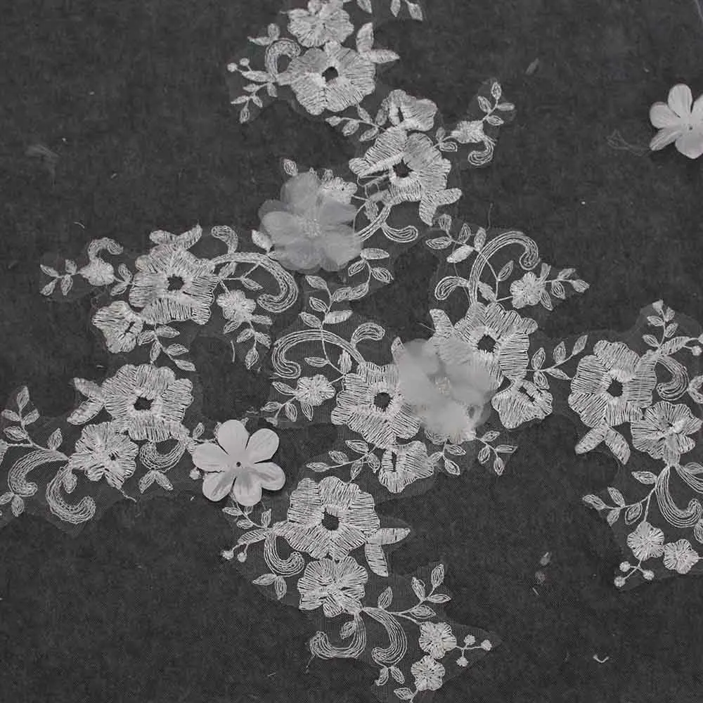 Реальные фотографии Роскошная Однослойная Кружевная аппликация 3 метров