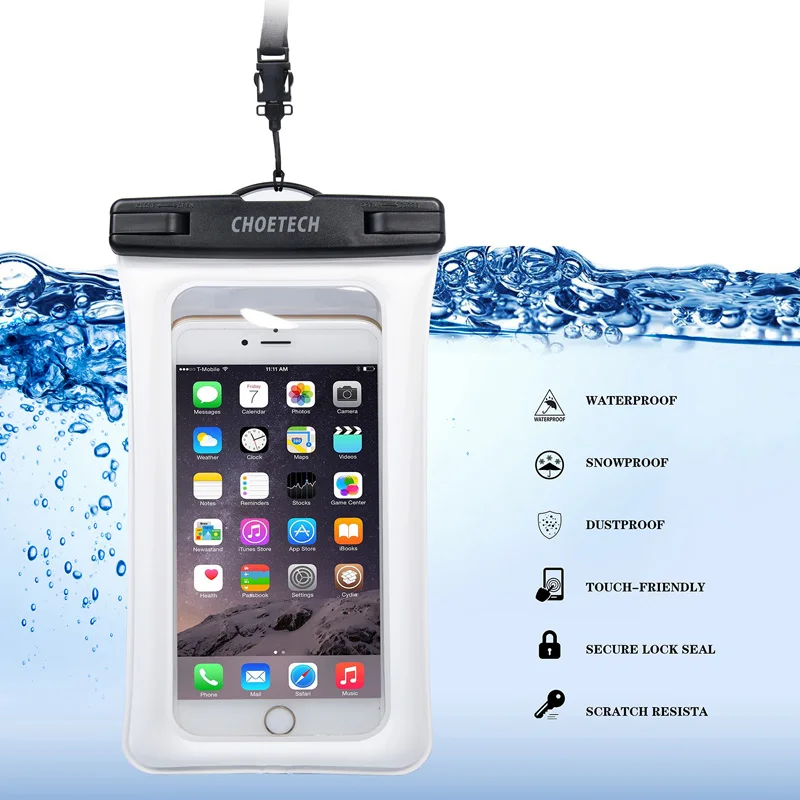 CHOETECH прозрачный TPU надувной Водонепроницаемый Чехол для мобильного телефона с