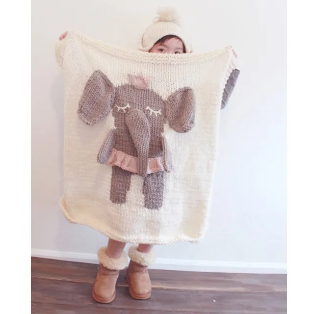 3D мультфильм ручной работы нить одеяло коврик в виде животных Мягкие Дети