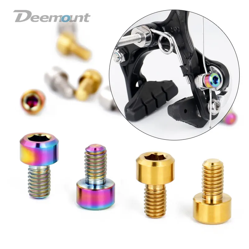 Deemount 2 шт. M6 * 10 мм титановый болт для MTB шоссейного велосипеда V Brake C тормозной