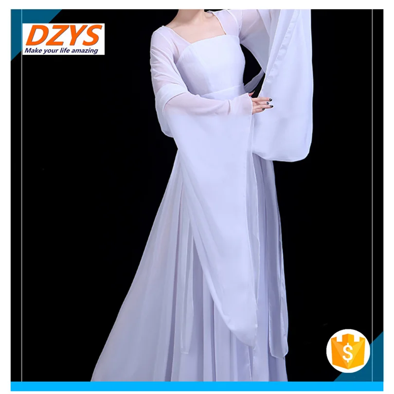 

2018 new modern dance costume wide sleeve flow fairy skirt