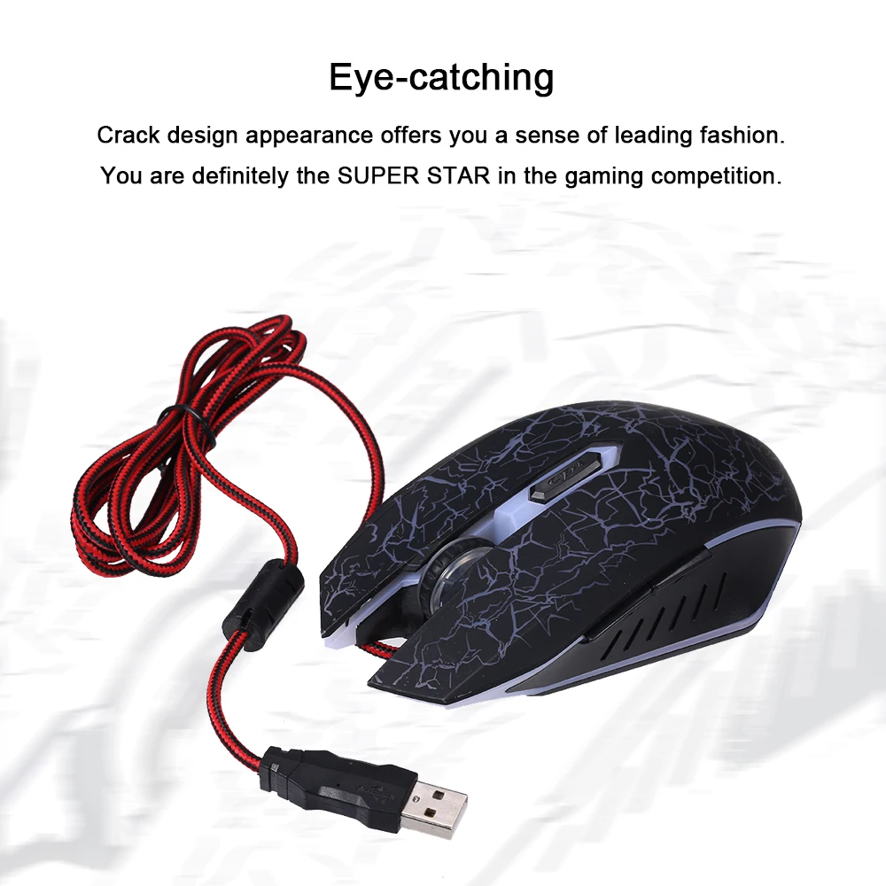 Мышь игровая Проводная эргономичная с RGB подсветкой и USB подсветкой|Мыши| |