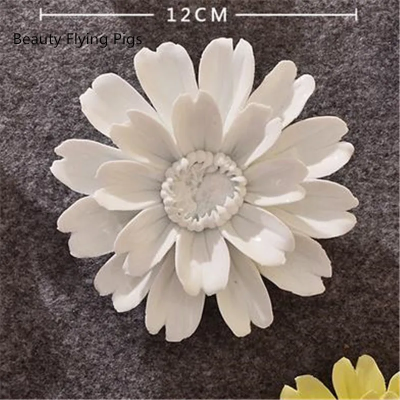 Домашний декор керамический цветок 3d украшение для стены настенный фон гостиной