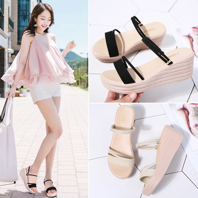 Летние босоножки на высоком каблуке Новинка Модные женские удобная женская