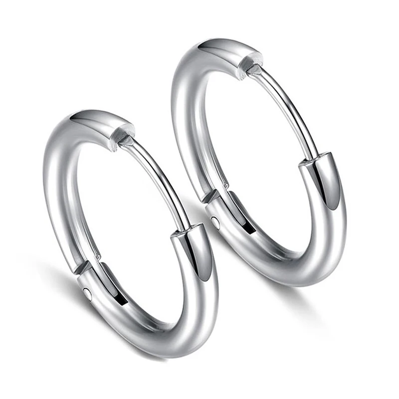 

Hot Sales Round stainless steel ear earrings titanium steel man earrings girl accessories