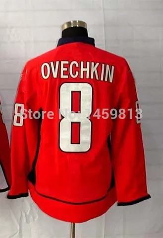 #8 Alexander Ovechkin Jersey Ice Hockey Best quality Embroidery logos Authentic Size M--XXXL Accept Mix Order | Спорт и развлечения