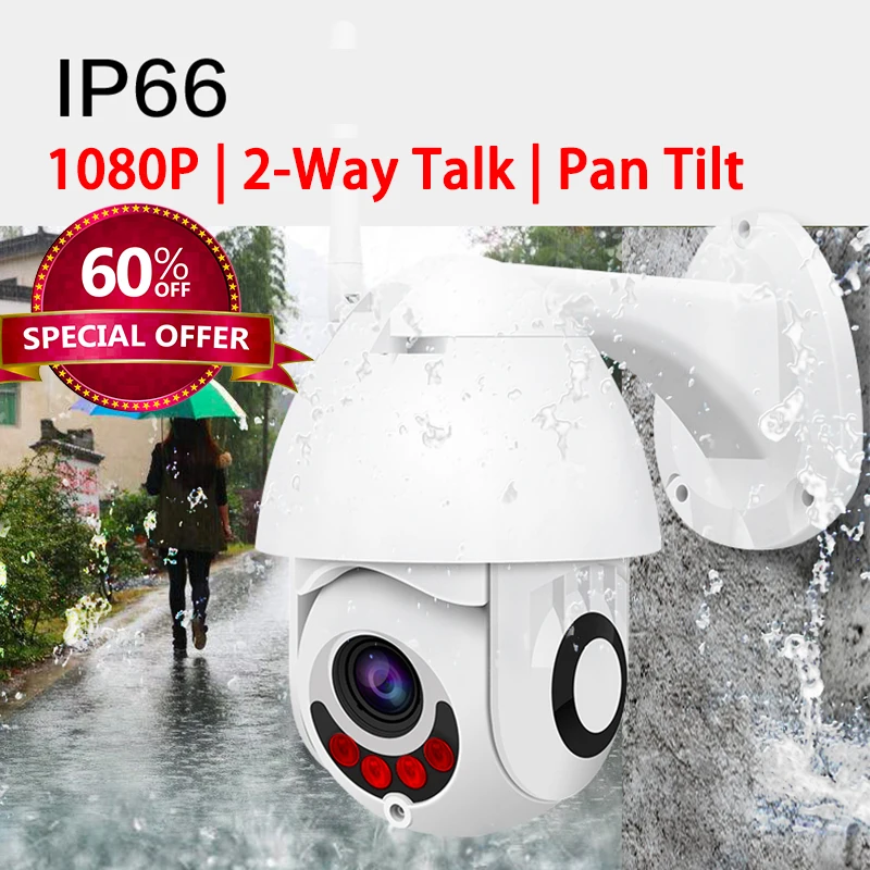 1080P Открытый IP66 Wi Fi PTZ IP камера скорость Купол CCTV безопасности WiFi s беспроводной