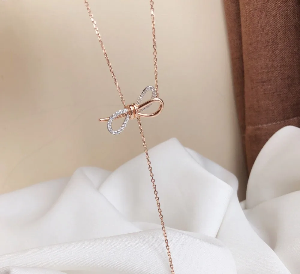 Новый горячий модный лук падение ожерелье Женская кулон на цепочке для носки