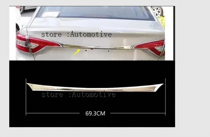 2015 2016 2017 для Hyundai Sonata LF i45 хромированная Задняя Крышка багажника отделка торцевые