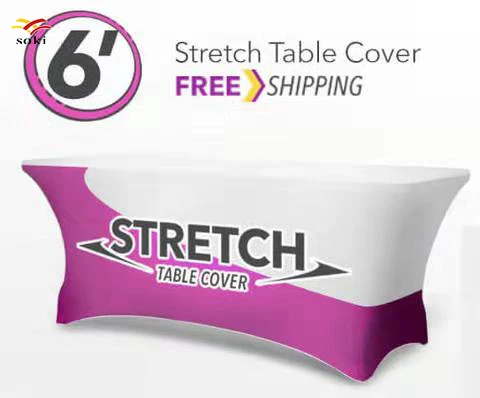 

6 футов чехол для стола из спандекса с пользовательским логотипом для promos & event trade show