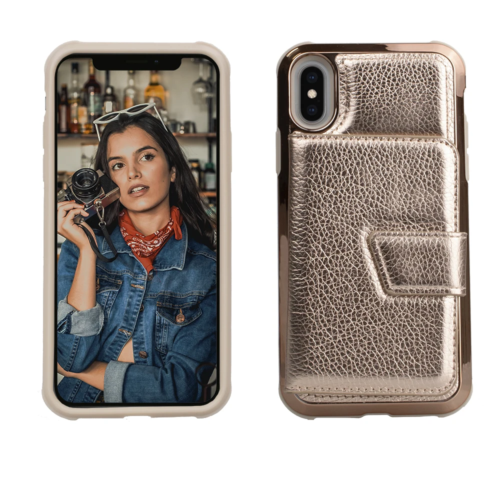 Чехол для iPhone X Xr Xs Max 7 8 6S Plus чехол в Корейском стиле с зеркалом макияжа откидной