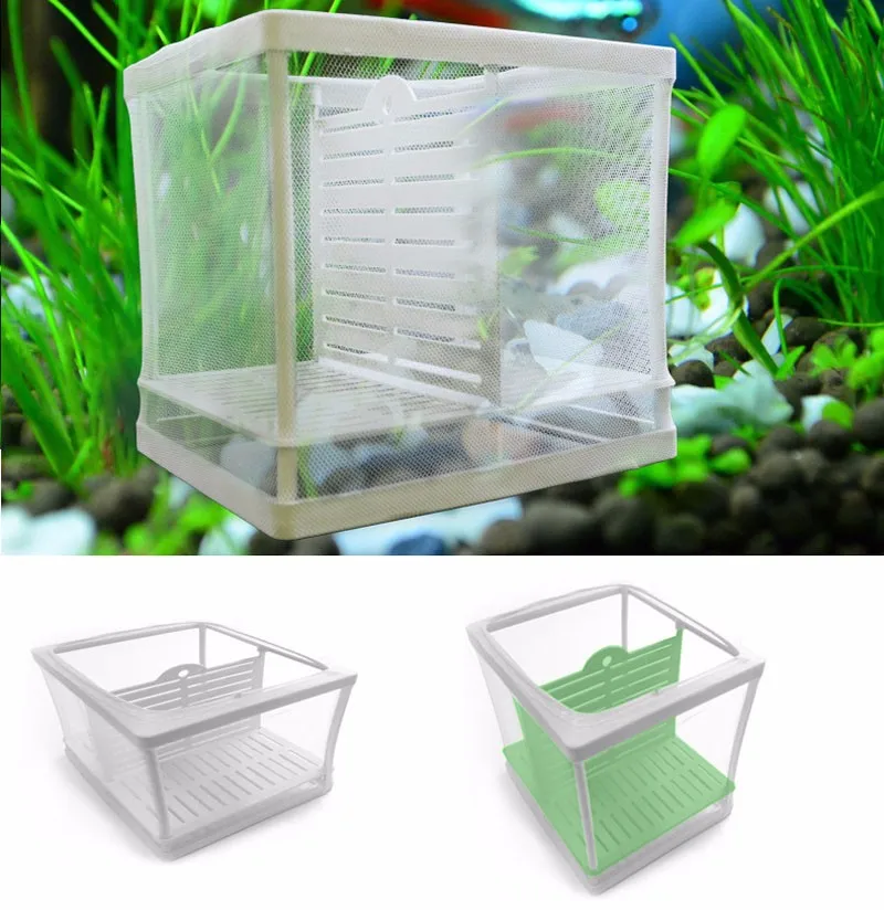 New Fishing Net Breeder Aquarium Fish Tank Fry Breeding Hatchery Partition Case Kit Plastic and gauze | Дом и сад