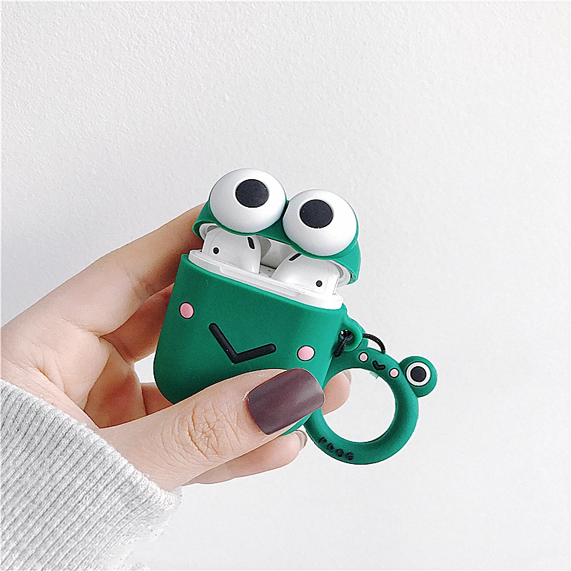Мультяшный розовый Силиконовый чехол для наушников Anpanman frog с Bluetooth airpods защитный
