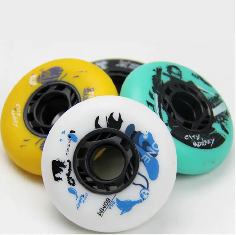 Город обезьянка слалома/тормозной ролик обувь для катания на коньках колеса SEBA