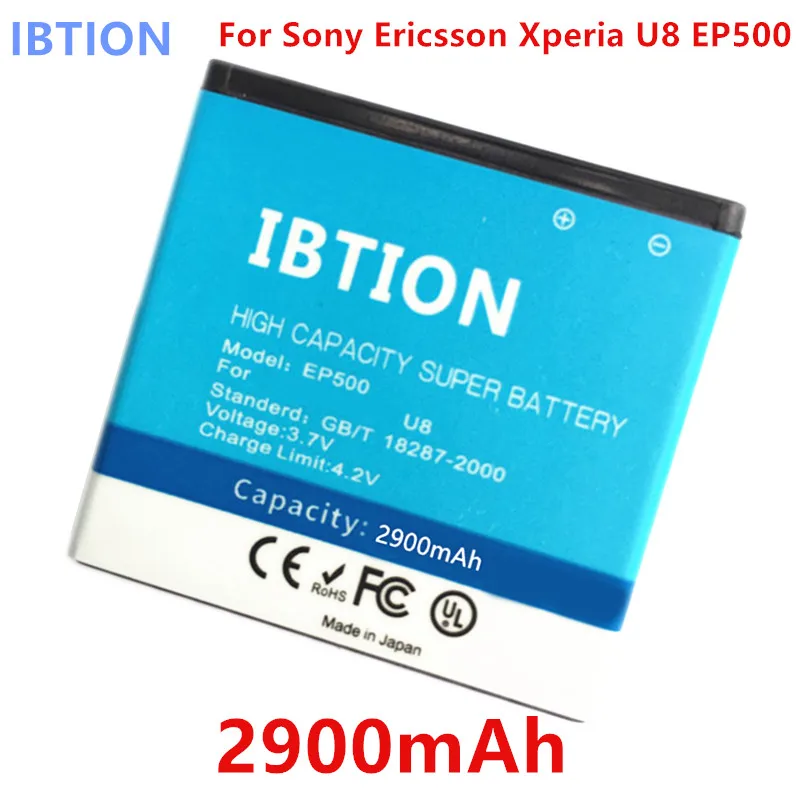 2900 мА/ч EP500 Батарея для sony Ericsson Xperia U8 ST17I ST15I SK17I WT18I X8 U5I E15i wt18i wt19i Батарея|battery for
