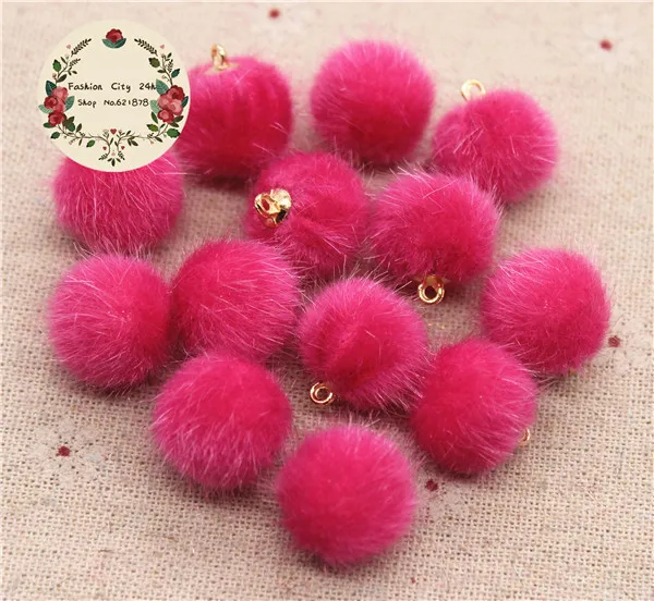 20pcs 20 шт 16 мм смешанные цвета, покрытая тканью, круглая подвеска из бисера для рукоделия/рукоделия - Цвет: 20pcs