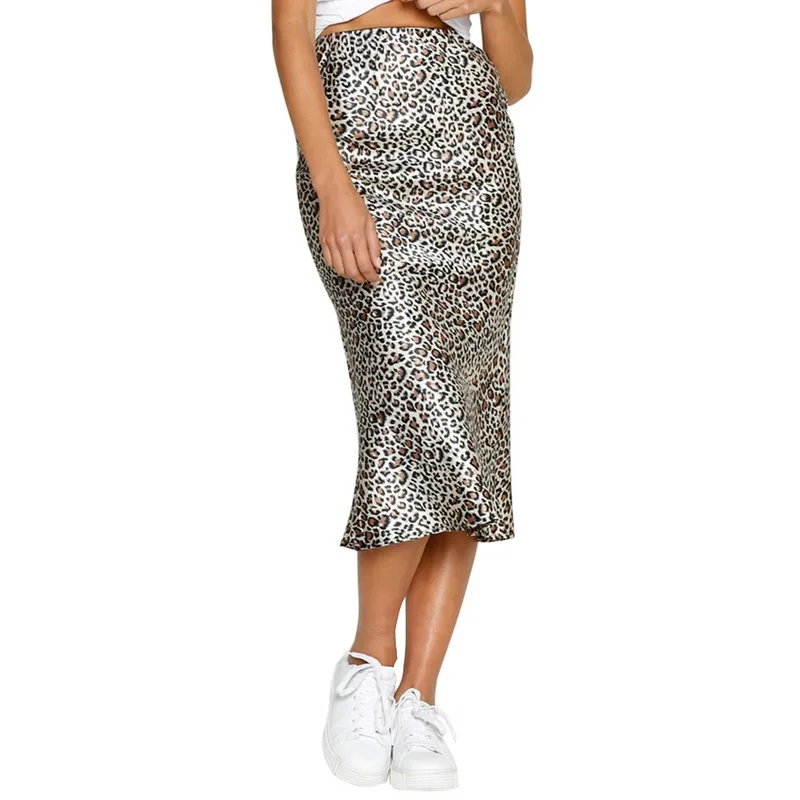 2019 Сексуальное Женское пляжное платье Леопардовый принт Лето Осень плюс размер