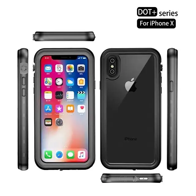 Водонепроницаемый чехол для телефона Apple iPhone X IP68 ударопрочный с защитой от снега