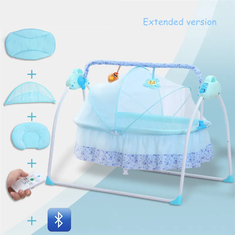 Extended Version Multifunctional Baby Crib Intelligent Electric Portable Baby Bed Bluetooth Music Cradle Sleepy Cuna Para Bebe